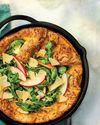 SAVORY DUTCH BABY WITH WHITE CHEDDAR & APPLES Real Simple