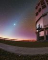 Ghostly 'zodiacal light' glows above the Very Large Telescope in Chile