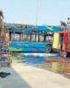 E-bus catches fire at Rohini depot E-bus catches fire at Rohini depot