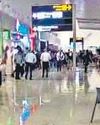 Rainwater falls into food court of newly opened T115