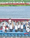 CM Gupta Leads Delhi's Yoga Session From Yamuna Dais CM Gupta Leads Delhi's Yoga Session From Yamuna Dais15