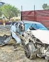 Car crushed between truck, divider in Noida; teen killed24