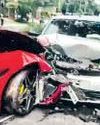 Ferrari rams into vehicles in Hyd, 3 injured Ferrari rams into vehicles in Hyd, 3 injured32