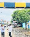 Finally, height barriers being installed at Gangadham Chowk19