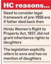 No property share for women if father died before 1956: HC