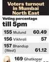 At 61.1%, Bhandup sees highest turnout in city