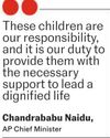 Andhra CM Naidu announces pensions for orphaned children