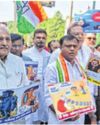 Congress organizes protest march to Raj Bhavan