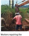 Water pipeline bursts at Guirim