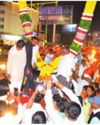 Shirsat receives grand welcome from Shiv Sena