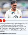 Starc will push through the rib injury, says Carey