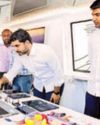 Nara Lokesh inspects AP-Maker-Lab-On-Wheels