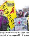 Thousands Protest Trump Inauguration