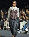 Bhumi Pednekar rocks repurposed Banarasi saree with a corset at LFW55