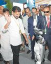 గ్లోబల్ సమ్మిట్లో రోబో ప్రత్యేక ఆకర్శణ గ్లోబల్ సమ్మిట్లో రోబో ప్రత్యేక ఆకర్శణ1