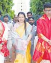 శ్రీశైలంలో కిషన్ రెడ్డి దంపతులు..5
