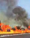 Raj: Fire erupts as tanker overturns, spills fuel on highway, driver killed44