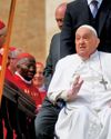 Convalescing Pope Francis opens Holy Week with in-person greeting in St. Peter's Square Convalescing Pope Francis opens Holy Week with in-person greeting in St. Peter's Square