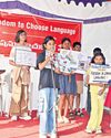 Parents protest Telugu mandate Parents protest Telugu mandate
