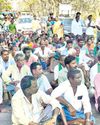 Over 300 ryots stage rasta-roko in Nirmal Over 300 ryots stage rasta-roko in Nirmal