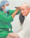 Pawan's wife tonsures her head at Tirumala to fulfill vow