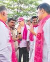 Buses carrying BRS cadre to Warangal meeting blocked Buses carrying BRS cadre to Warangal meeting blocked