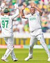 Rabada strikes, Aussies hit back61