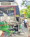 4 passengers, driver injured as ash tanker hits RTC bus13