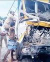 திருத்தணி எல்லையில் இரும்பு ஏற்றி வந்த லாரிமீது டிப்பர் லாரி மோதி விபத்து!16
