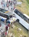 கடலூர் அருகேஅரசு-தனியார் பேருந்து மோதி விபத்து: 30 பயணிகள் காயம்
