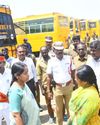 பள்ளி வாகனங்களை இயக்குவதில் அரசின் வழிகாட்டு நெறிமுறைகளை முழுமையாக பின்பற்றுவதை கண்காணித்து உறுதி செய்திட வேண்டும் அலுவலர்களுக்கு ஆட்சியர் உத்தரவு பள்ளி வாகனங்களை இயக்குவதில் அரசின் வழிகாட்டு நெறிமுறைகளை முழுமையாக பின்பற்றுவதை கண்காணித்து உறுதி செய்திட வேண்டும் அலுவலர்களுக்கு ஆட்சியர் உத்தரவு