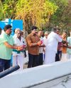 காரைக்கால் நிரவி திரு.பட்டினத்தில் உள்ள 5809 ஏக்கர் விவசாய பயன்பாட்டிற்கு நாக தியாகராஜன் எம்எல்ஏ தண்ணீரை திறந்து வைத்தார்21