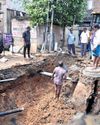 Two weeks on, new road caves in due to damaged underground pipelines