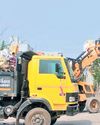 Corpn clears debris from Velachery MRTS road