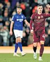 Foden stars as Man City hit Ipswich for six