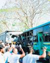 4 killed, 32 injured as lorry collides with govt bus 4 killed, 32 injured as lorry collides with govt bus