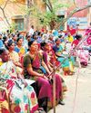 Female sanitary workers gather to discuss their workplace problems24
