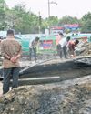 Leak in Sewage Pipe Likely Cause of Cave-in, Road to Be Usable Today Leak in Sewage Pipe Likely Cause of Cave-in, Road to Be Usable Today