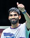Rejuvenated Srikanth one hit away from title Rejuvenated Srikanth one hit away from title
