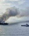 Oil spill from burning ship may reach KL coast by Sat28
