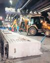 Biker killed as CMRL girders crash in Manapakkam2