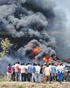 Blaze on train doused after 7-hour battle8