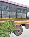 Govt bus veers off road, hangs from embankment The New Indian Express Chennai