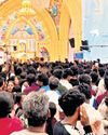Vijay supporters chant TVK slogans, blow whistles at Velankanni shrine15