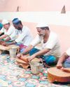 Kanduri fest: Grinding of sandalwood over