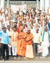 Kshourikas demand reservation, stage protest in front of Mini Vidhana Soudha