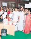 Oppn UDF stages protest at corp council meeting