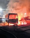 Mo Bus catches fire in Cuttack