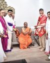 Raghavendra Swamy Mutt seer meets AP CM Chandrababu Naidu