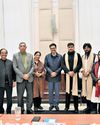 DU VC felicitates new DUSU office-bearers